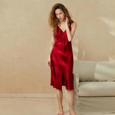 Robe en Soie 19 Momme avec Boutons Décoratifs